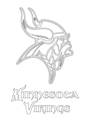 Minnesota Vikings Logo  Coloring Page